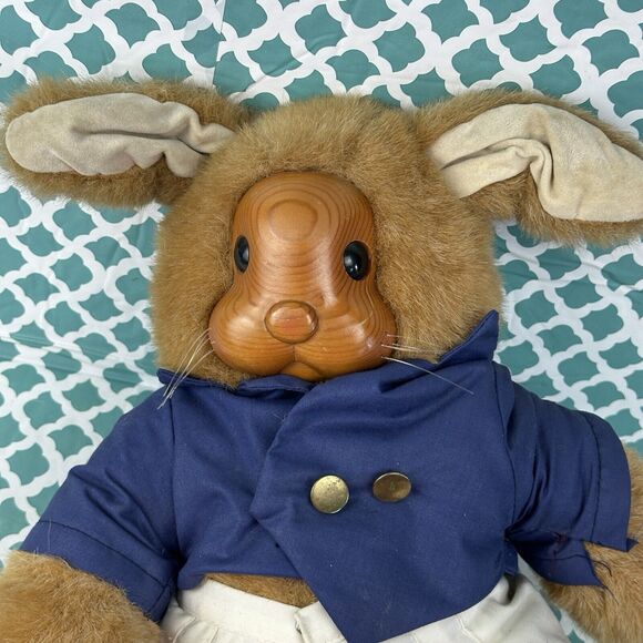 Raikes‎ Rabbit Uncle Vincent 1990 Numbered 6012/7500 Wood Face - Picture 2 of 10